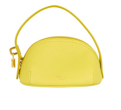 Billie Top Handle Mini Pouch, &pound;250, Handbags, Green, Leather, Front view